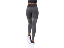 Dames sportlegging - Hoge taille - Zwart Melange