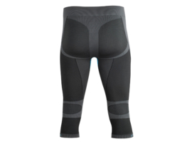 Performance heren sportset - sportshirt met korte mouwen - 3/4 Sportbroek - Zwart/Grijs