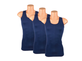 3 stuks Bonanza hemd - Regular - 100% katoen - Donkerblauw