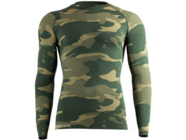 Heren thermoshirt met lange mouwen - Camouflage Groen