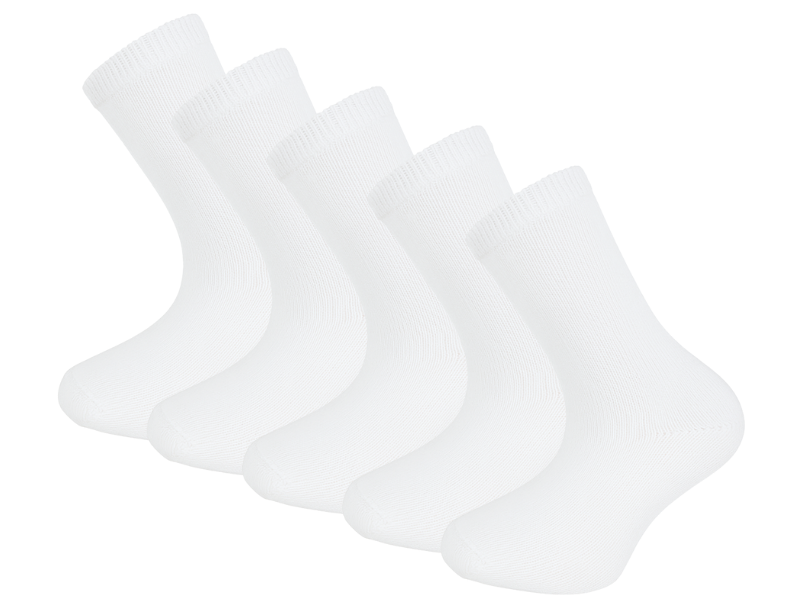 5 paar Kindersokken - Katoen - SQOTTON® - Wit