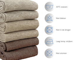 6 paar SQOTTON® Katoenen sokken - Naadloos - Bruin/Beige-mix