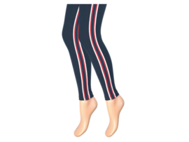 Kinderlegging - Gestreept - Marine-Rood