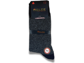 Lamswollen sokken - Gemêleerd Zwart/Grijs