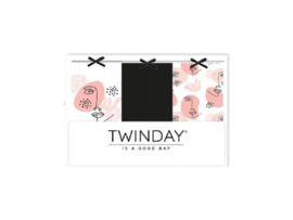 3 stuks Katoenen dames slips - Art - zalm-zwart