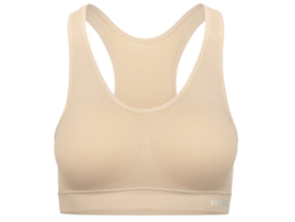 Microfiber sportbeha - Racerback - Uitneembare cups - Beige