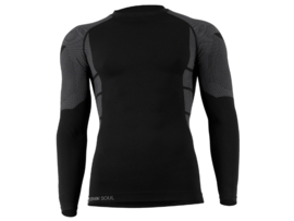 Heren thermoshirt met lange mouwen - Grijs/Zwart