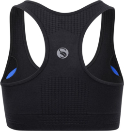 Padded Sportbeha - Racerback - Naadloos - Zwart