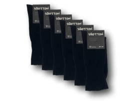6 paar SQOTTON diabetes sokken - Naadloos - Zwart