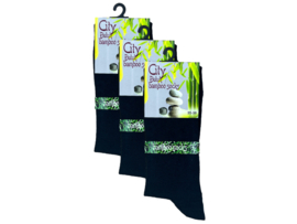 3 paar zachte Bamboe sokken - Naadloos - Zwart
