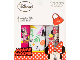 3 Pack Meisjes slips - Minnie Mouse - Roze-Wit-Grijs