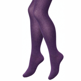 Katoenen damesmaillot/panty - 80 denier - Mat - Paars