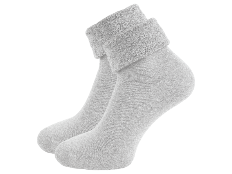 Thermo Huissok - Katoen - Naadloos - Lichtgrijs - One size (36-40)