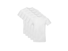 5 stuks Basic T-shirts Regular - 100% Katoen - Wit