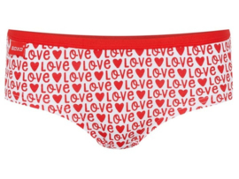 Cadeau - Dames slips - Love - Grijs/Rood