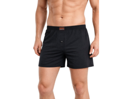 3-Pack Katoenen heren boxershorts - Losse pasvorm - Zwart