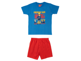 Kinderpyjama - Shortama - Fireman Sam - Blauw/Rood