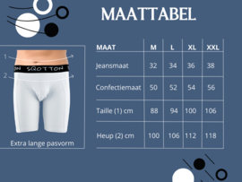 Heren boxershort - SQOTTON® - Extra lange Pijp - Wit