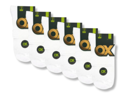 6 paar Naadloze Bamboe Quartersokken - Wit