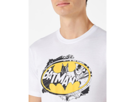 Heren Shortama - Pyjama - Katoen - Batman - Wit/Zwart