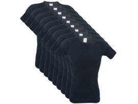 9 stuks SQOTTON O-neck-T-shirt - Zwart