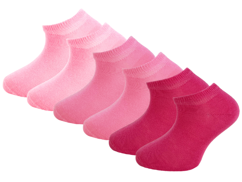 6 paar meisjes Sneakersokken - Katoen - SQOTTON® - Roze-Mix