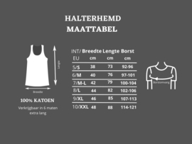 9 stuks SQOTTON halterhemd - 100% katoen - Wit