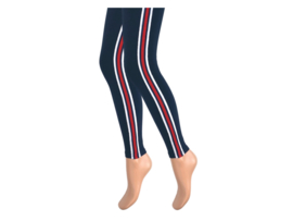 Dames legging - Katoen - Streep - Marine