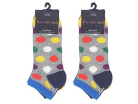 8 paar Dames sneakersokken met kleurrijke stippen - Dots