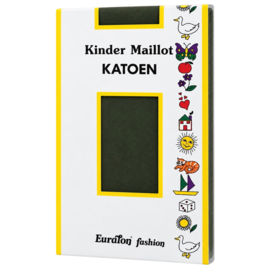 Dunne Katoenen Meisjesmaillot - Kindermaillot - Buksengroen