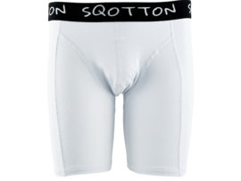 Heren boxershort - SQOTTON® - Extra lange Pijp - Wit