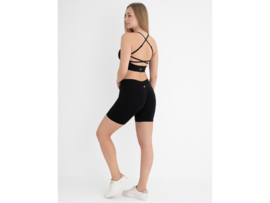 Sportbeha met spaghettibandjes en gekruiste rug – WOOSTER® - Zwart