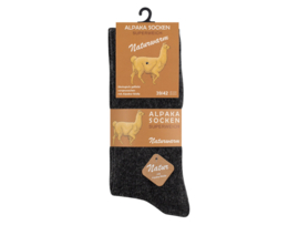 2 paar Wollen sokken met Alpacawol - Fijn gebreid - Unisex - Antraciet-Grijs