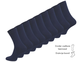 9 paar diabetes sokken - Drukvrije boord - Marineblauw