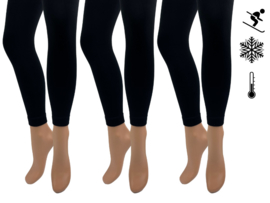 3 stuks Thermo leggings - Zwart