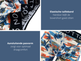 Boxershort - SQOTTON® - Tropical - Ecru