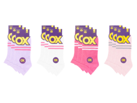 12 paar Dames sneakersokken - Soft Mix - Double Stripe