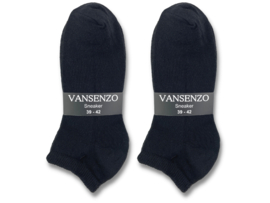 10 paar Dames sneakersokken - VANSENZO® - Basic - Zwart