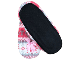 Kerst Pantoffels Dames - Wollen sloffen - Antislip - Zalmroze