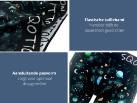 Boxershort - SQOTTON® - Galaxy- Groen