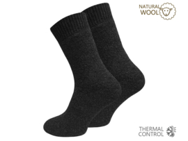 4 paar Gebreide Noorse sokken - Extra dik en warm - Antraciet