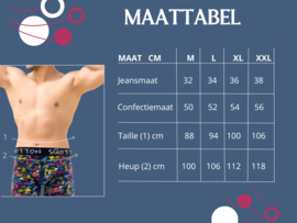 Boxershort - SQOTTON® - Graffiti - Marineblauw