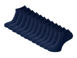 12 paar Sneakersokken - SQOTTON® - Naadloos - Marineblauw