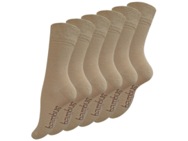6 paar Bamboe sokken - Naadloos - Beige