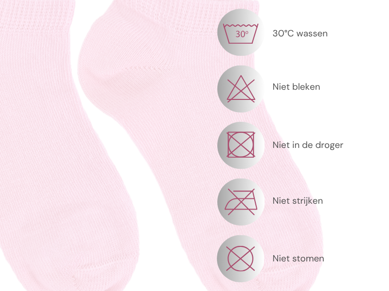 6 paar meisjes Sneakersokken - Katoen - SQOTTON® - Roze-Mix