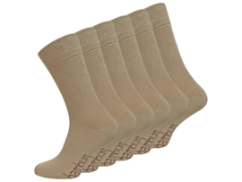 6 paar Bamboe sokken - Naadloos - Beige