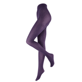 Katoenen damesmaillot/panty - 80 denier - Mat - Paars