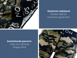 Boxershort - SQOTTON® - Camouflage - Groen