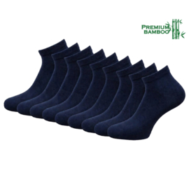 9 paar halfhoge sneakersokken - Bamboe sokken - Naadloos - Marineblauw