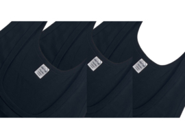 3 stuks onderhemd - SQOTTON® - King size - zwart - 4XL/5XL